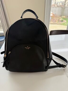kate spade New York Black Leather Backpack